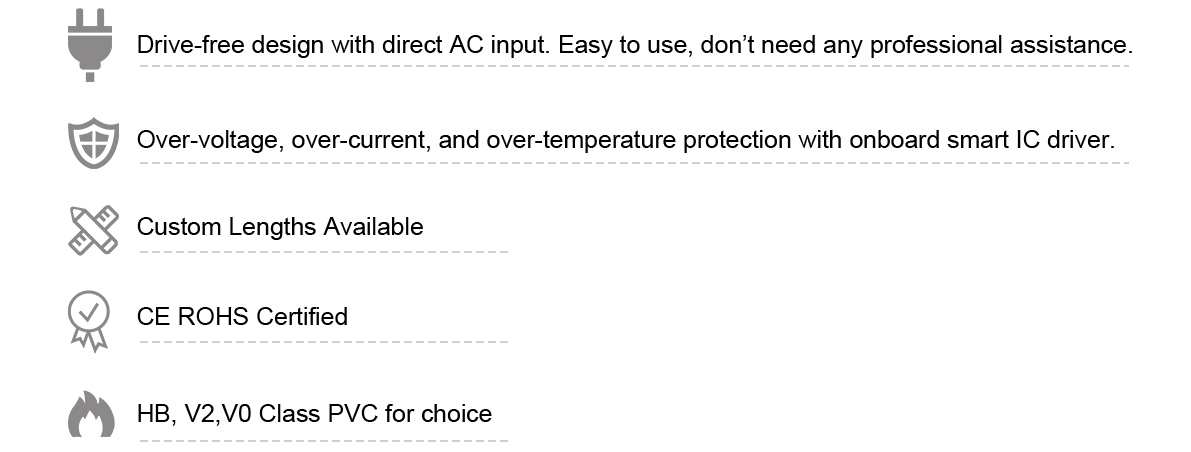 AC DRIVERLESS LED STRIP LIGHT