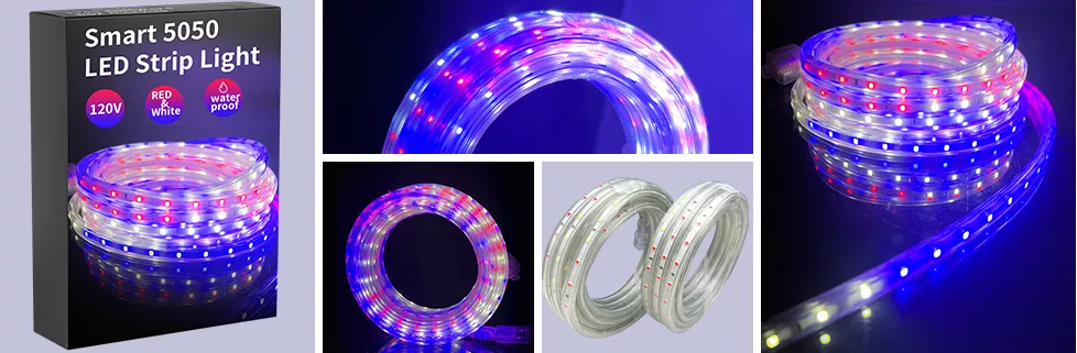 RED & WHITE & BLUE 6x9MM LED STRIP LIGHT KIT