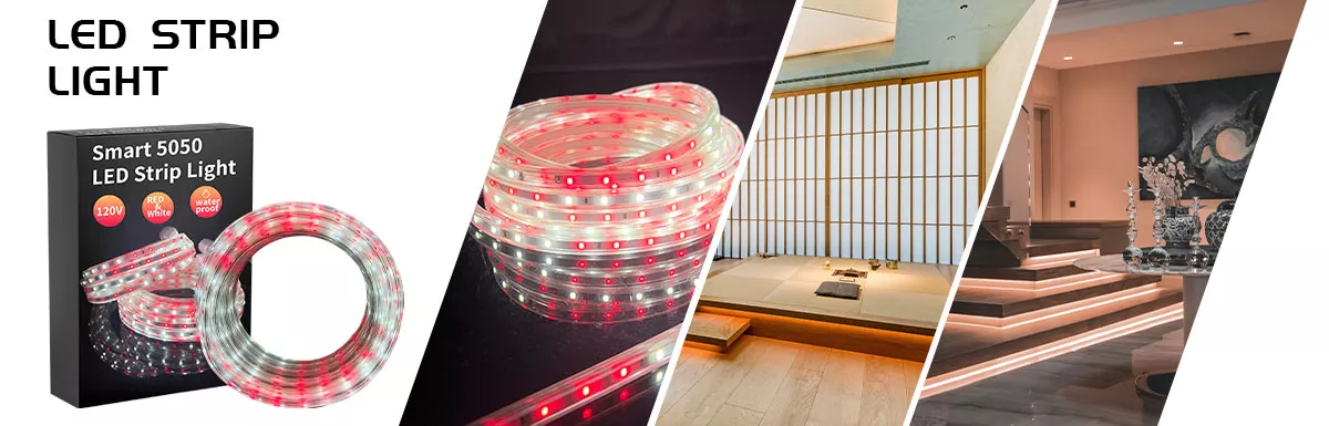 RED & WHITE MINI LED STRIP LIGHT KIT